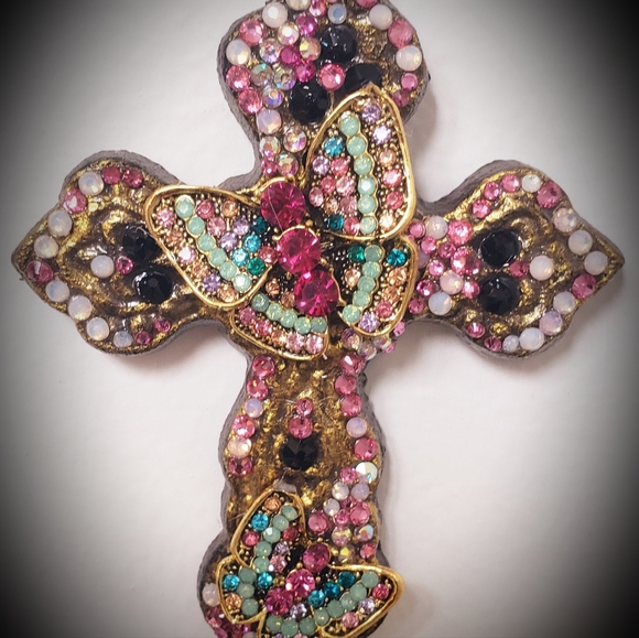 Butterfly wall cross home decor one-of-a-kind - Picture 7 of 9